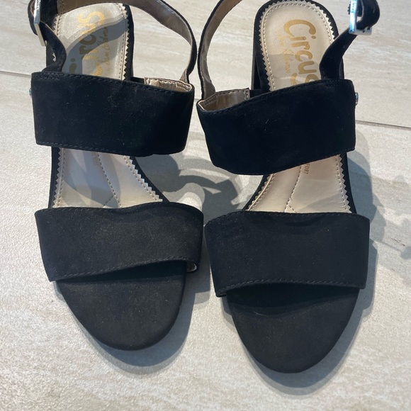 Sam Edelman Circus Olivia faux suede black block heels - Picture 3 of 7